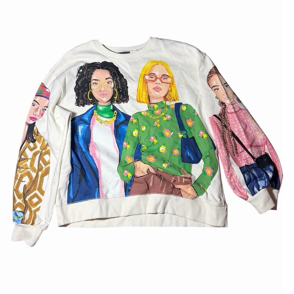 Zara Women’s Graphic Sweater Size S EUC
